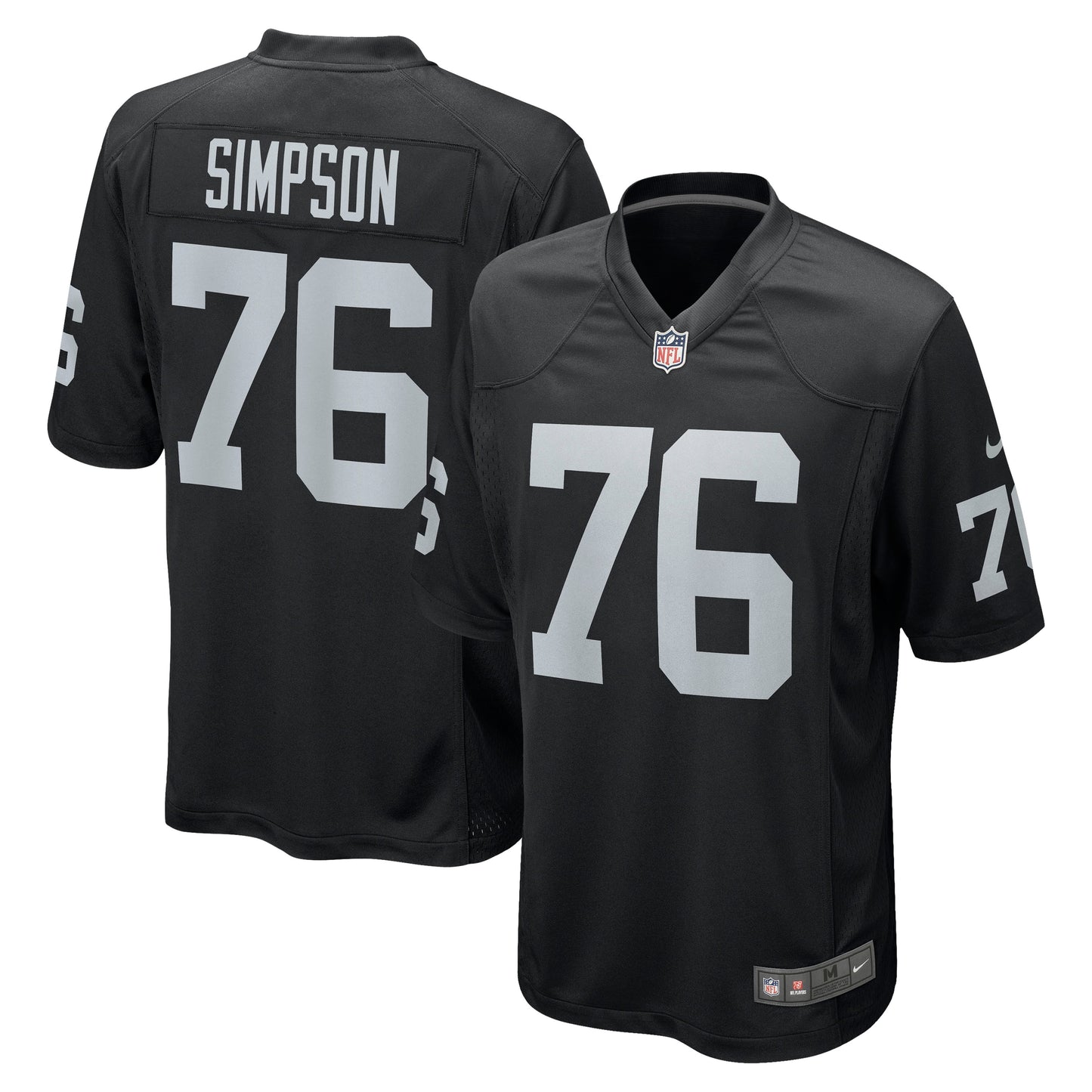 John Simpson Las Vegas Raiders Nike Game Jersey - Black